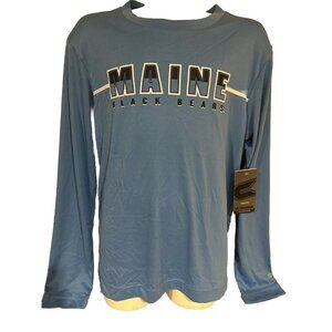 University of Maine Black Bears Colosseum Blue LS Shirt Unisex Youth M NEW